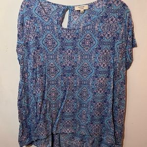 Blue and Pink Blouse